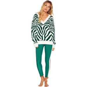 Beach Riot Joey Sweater Verdant Zebra Small